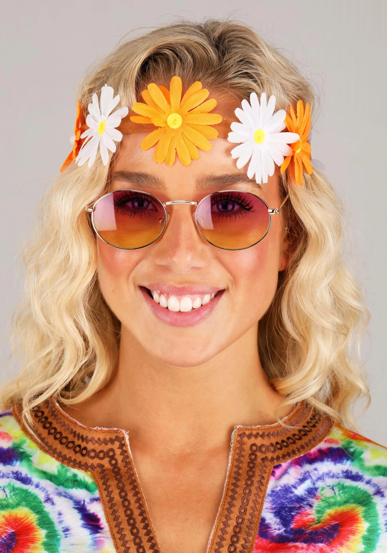 Hippie Poncho Sustainable Materials Costume For Adults 5 Hippie Poncho Sustainable Materials Costume For Adults - Image 3