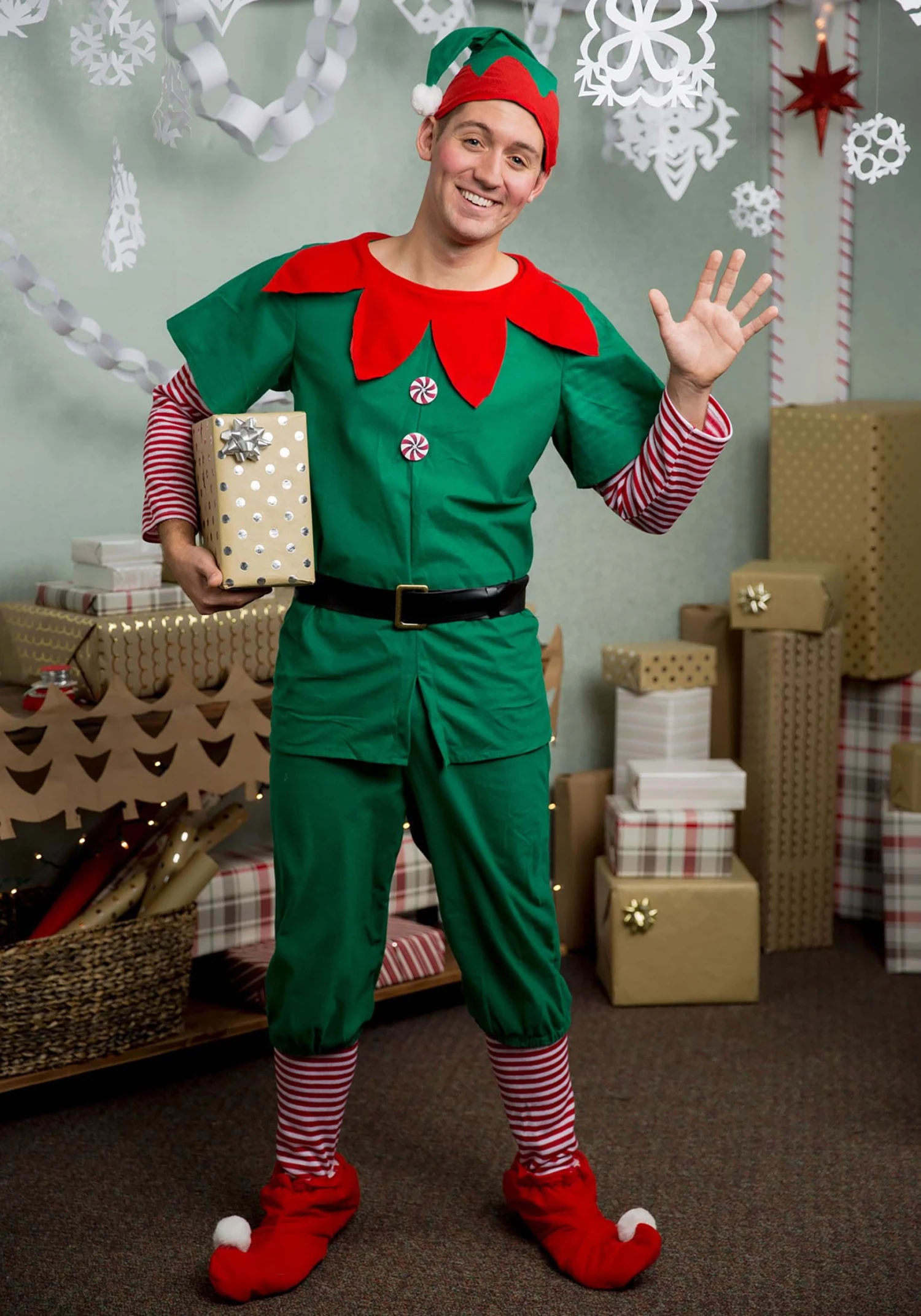 Adult Holiday Elf Costume 3 Adult Holiday Elf Costume