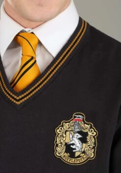 Hufflepuff Uniform Harry Potter Sweater For Adults -Halloween Costumes adult hufflepuff uniform harry potter sweater alt 1