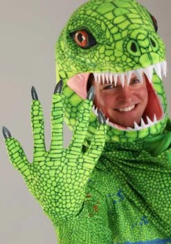 Green Iguana Costume For Adults -Halloween Costumes adult iguana costume alt 3