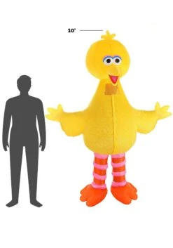 10 Foot Inflatable Sesame Street Big Bird Costume For Adults -Halloween Costumes adult inflatable big bird costume alt 3