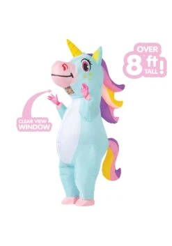 Inflatable Adult Blue Unicorn Costume 10 Inflatable Adult Blue Unicorn Costume -Halloween Costumes adult inflatable blue unicorn costume alt 3