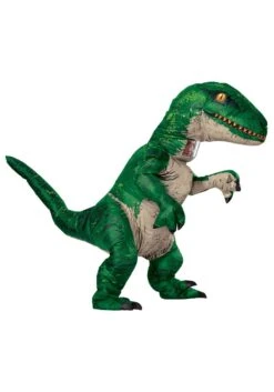 Green Velociraptor Inflatable Costume For Adults
