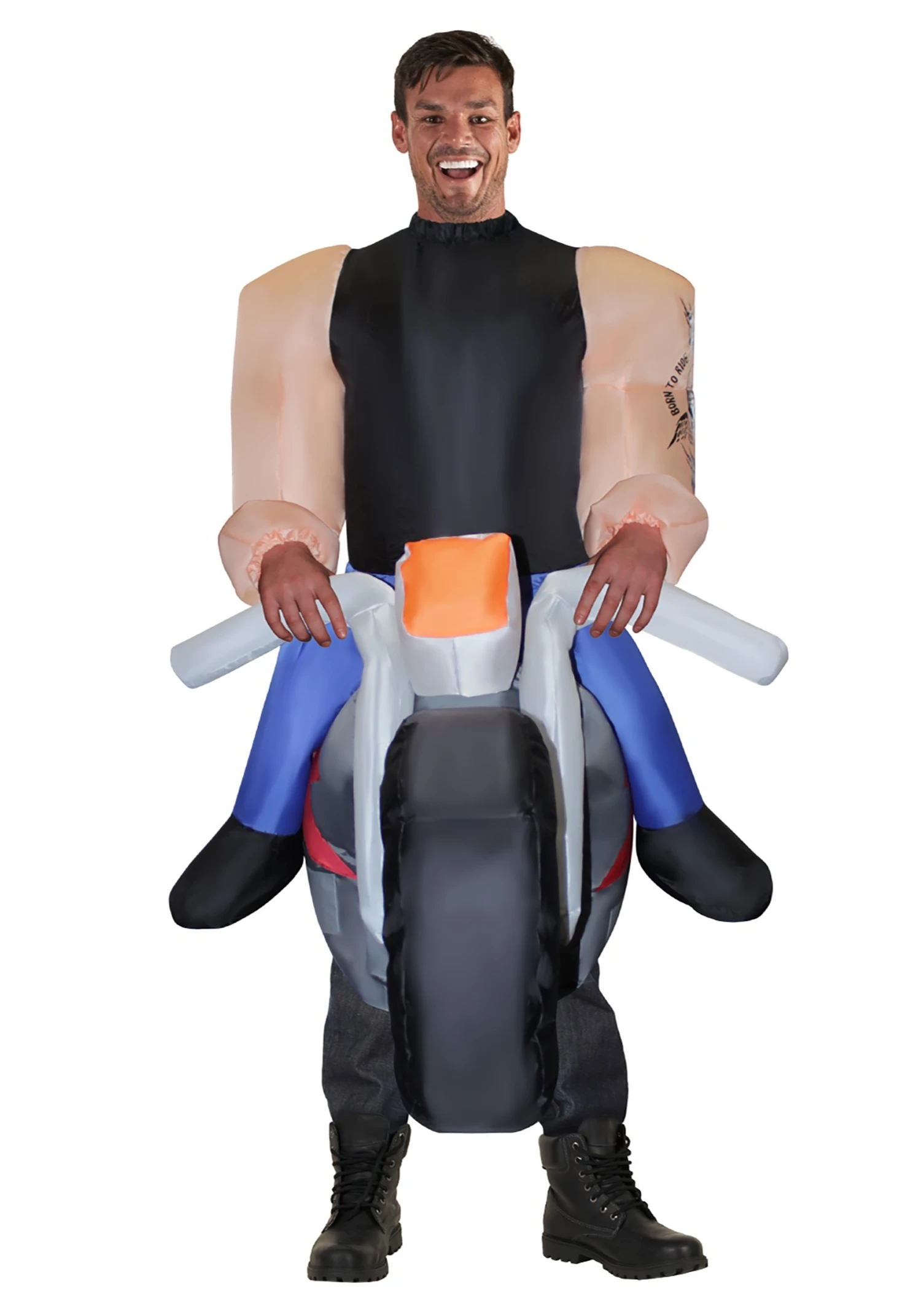 Inflatable Hell's Biker Costume For Adults 5 Inflatable Hell's Biker Costume For Adults - Image 3