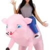 Ride On Pig Inflatable Adult Costume -Halloween Costumes adult inflatable ride on pig costume