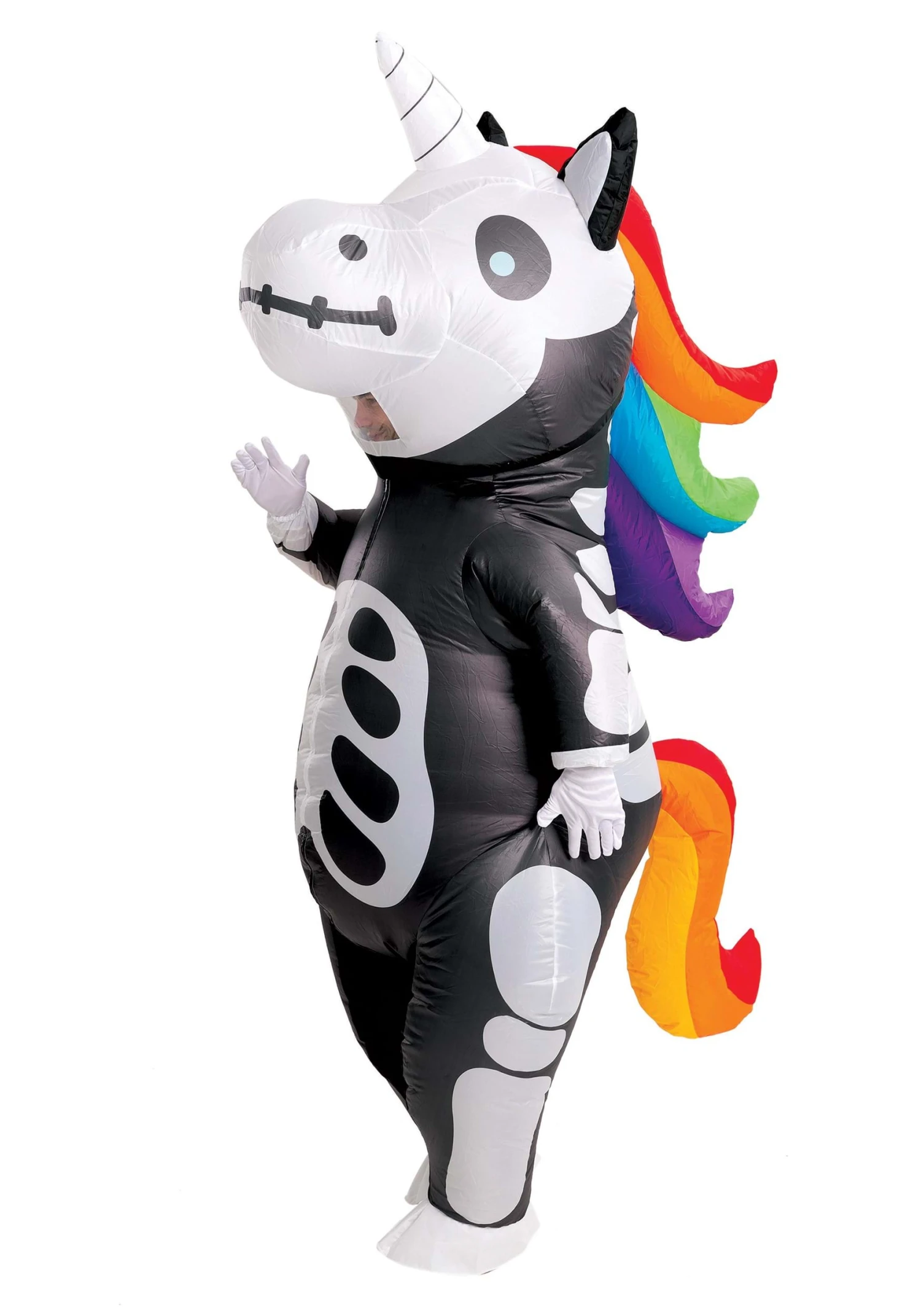 Adult Inflatable Skeleton Unicorn Costume 3 Adult Inflatable Skeleton Unicorn Costume