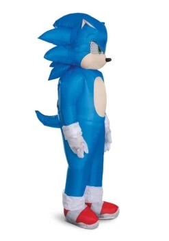 Disguise Inflatable Sonic The Hedgehog Adult Costume -Halloween Costumes adult inflatable sonic costume alt 3