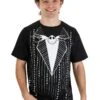 Jack Skellington Tux Adult T-Shirt -Halloween Costumes adult jack skellington tux shirt
