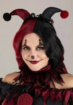 Jinxed Jester Clown Costume For Women 9 Jinxed Jester Clown Costume For Women -Halloween Costumes adult jinxed jester clown costume alt 2