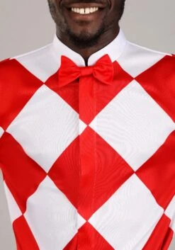 Adult Red Jockey Shirt Costume -Halloween Costumes adult jockey shirt costume alt 2