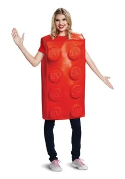 LEGO Adult Red Brick Costume -Halloween Costumes adult lego red brick costume 2