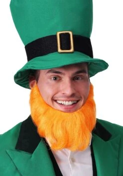 Orange Leprechaun Costume Beard For Adults