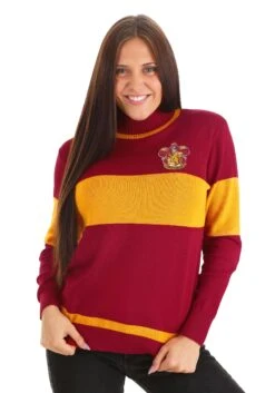 Adult Lightweight Harry Potter Gryffindor Quidditch Sweater -Halloween Costumes adult lightweight gryffindor quidditch sweater alt 4
