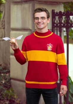 Adult Lightweight Harry Potter Gryffindor Quidditch Sweater -Halloween Costumes adult lightweight gryffindor quidditch sweater alt 5