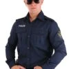Men's Long Sleeve Police Costume Shirt 2 Men's Long Sleeve Police Costume Shirt -Halloween Costumes adult long sleeve police shirt
