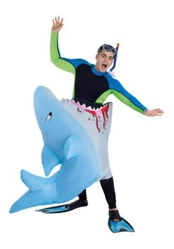 Adult Man Eating Shark Inflatable Costume