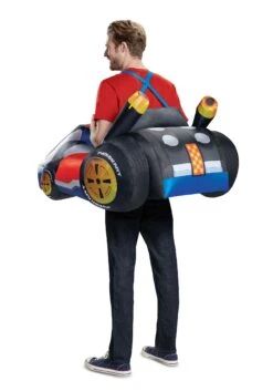 Disguise Adult Mario Kart Inflatable Kart Costume 5 Disguise Adult Mario Kart Inflatable Kart Costume -Halloween Costumes adult mario kart inflatable kart costume alt 1
