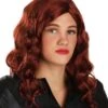 JAZWARES Marvel Black Widow Costume Wig For Women -Halloween Costumes adult marvel black widow wig
