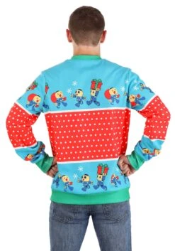 Megaman Christmas Sweater For Adults -Halloween Costumes adult megaman christmas sweater alt 4