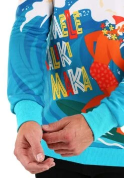 Mele Kalikimaka Surfing Santa Ugly Christmas Sweatshirt 14 Mele Kalikimaka Surfing Santa Ugly Christmas Sweatshirt -Halloween Costumes adult mele kalikimaka surfing santa ugly christmas sweater5