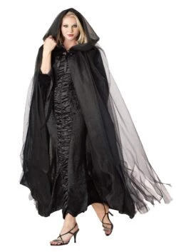 Adult Midnight Black Costume Cape