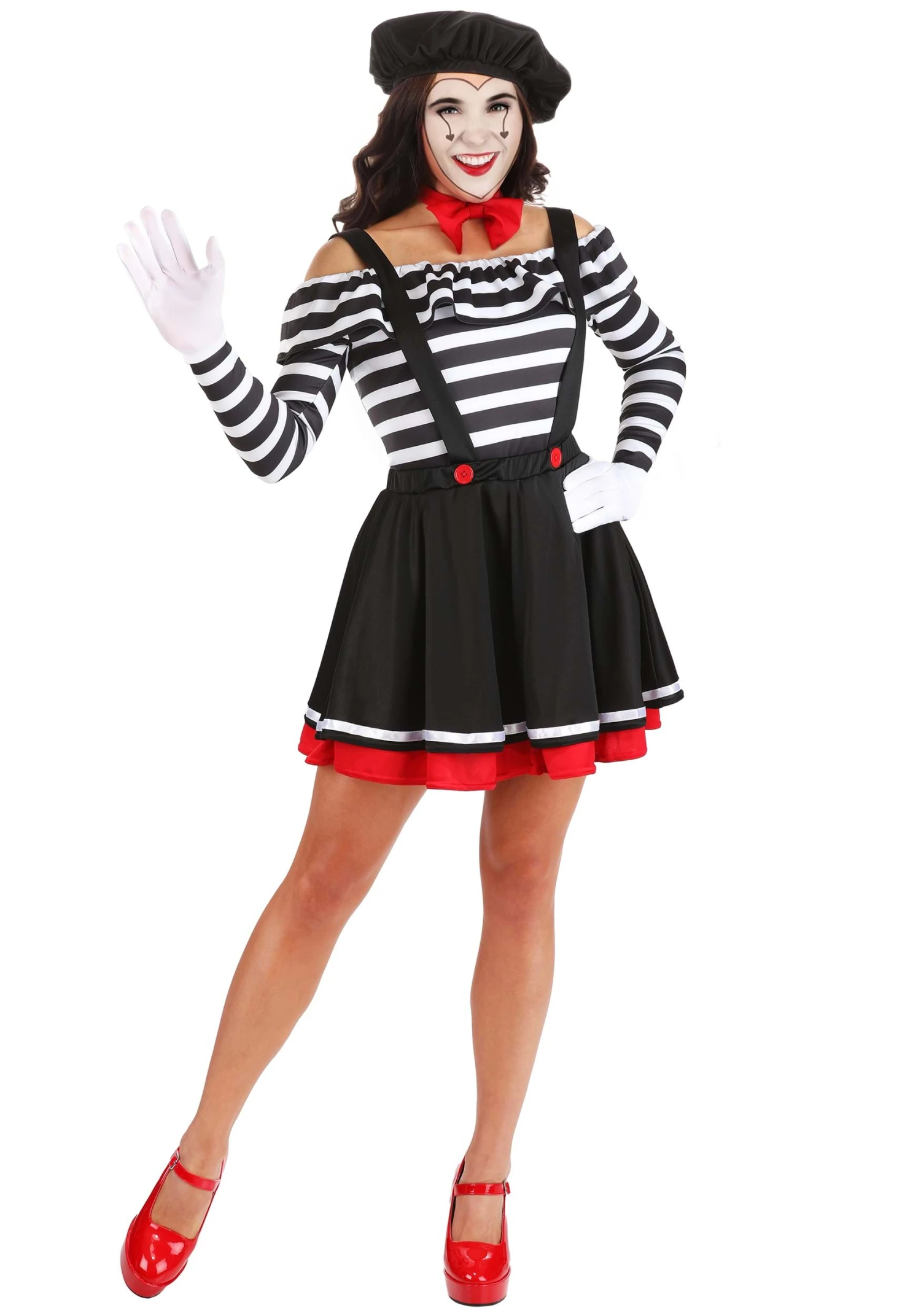 Women's Mirthful Mime Costume Dress 3 Women's Mirthful Mime Costume Dress