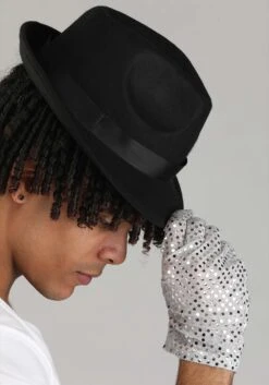 Moonwalk Michael Jackson Glove & Hat Kit For Adults -Halloween Costumes adult moonwalk michael jackson glove hat kit alt 4
