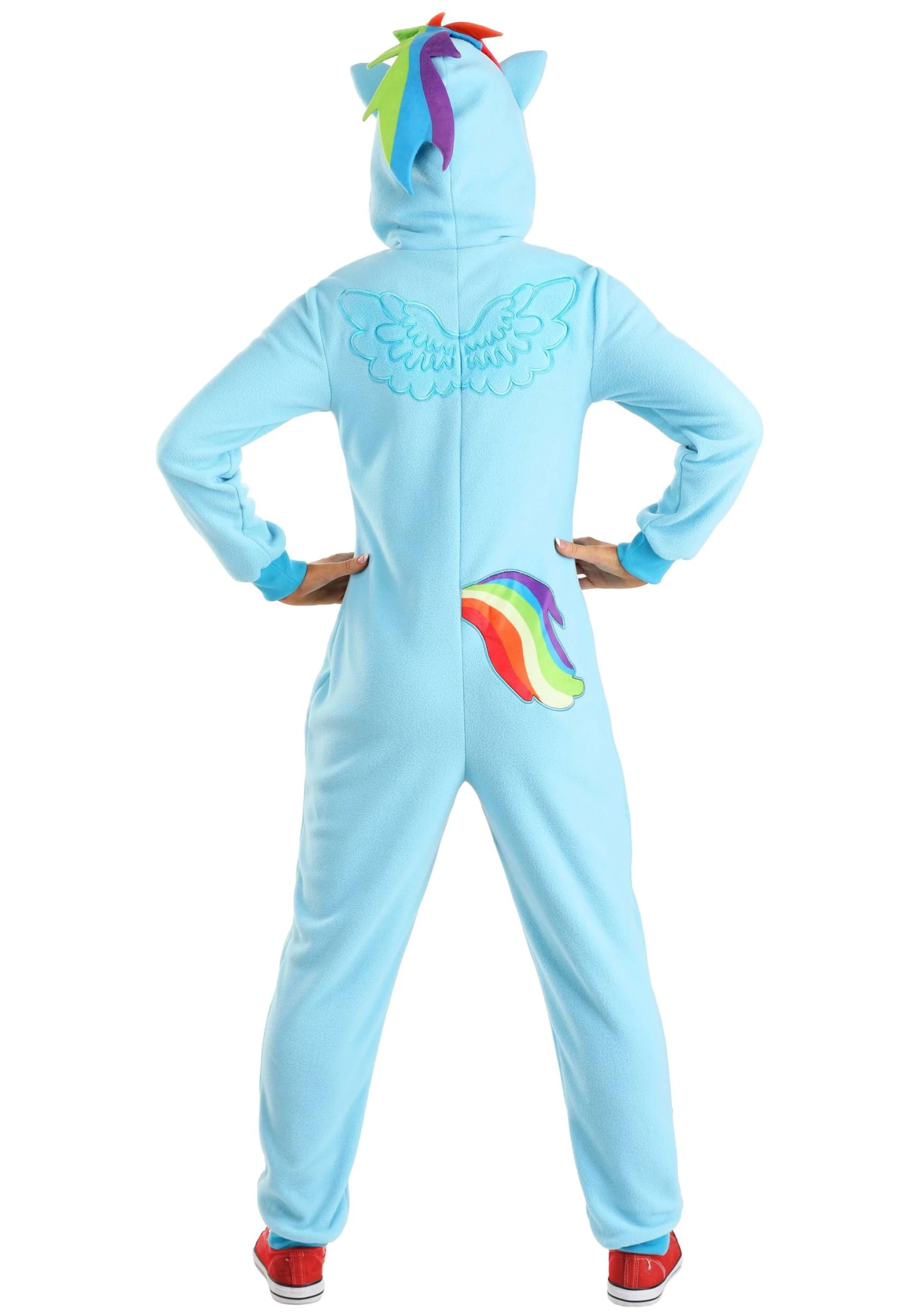 Women's My Little Pony Rainbow Dash Union Suit Costume 4 Women's My Little Pony Rainbow Dash Union Suit Costume - Image 2