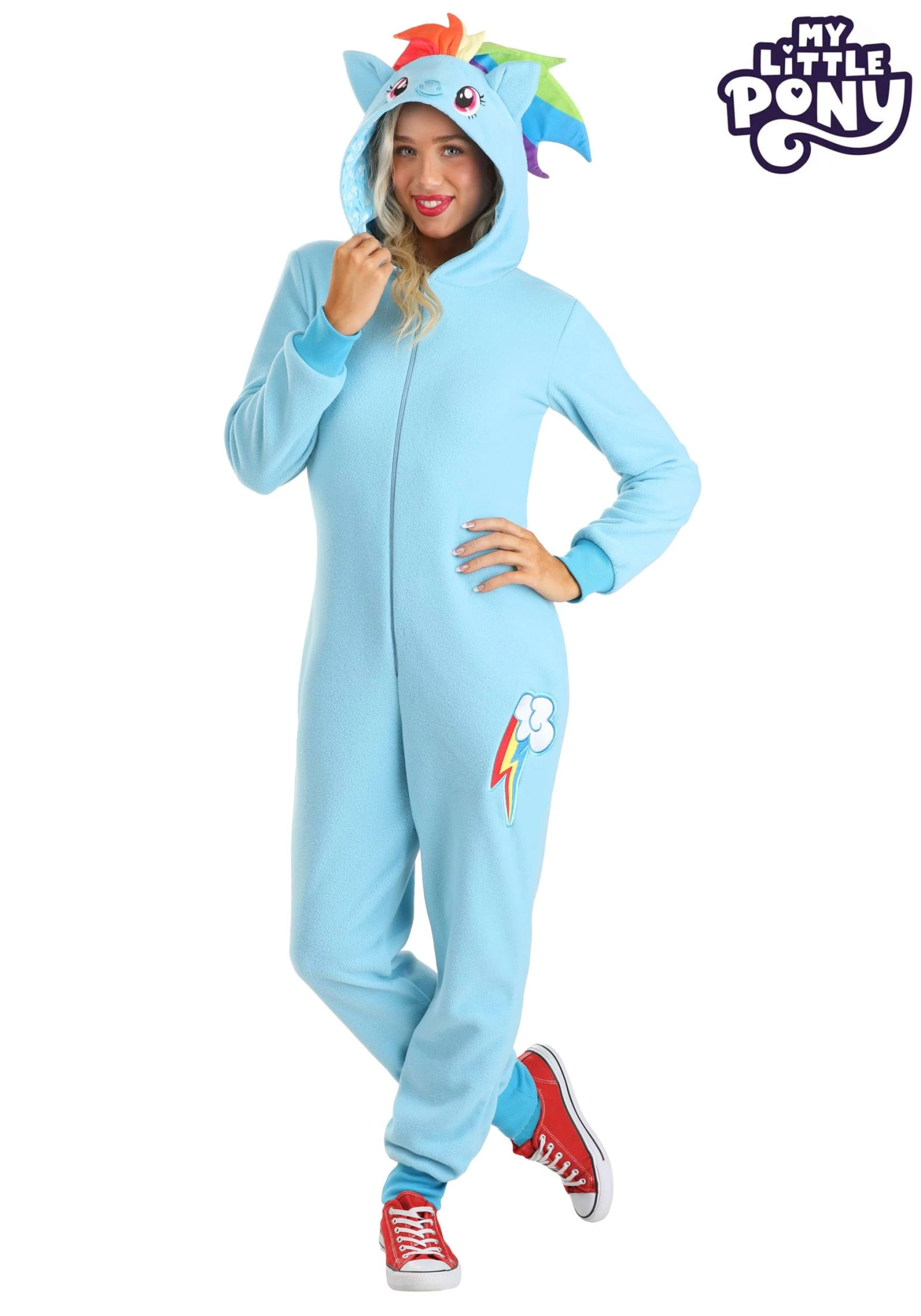 Women's My Little Pony Rainbow Dash Union Suit Costume 3 Women's My Little Pony Rainbow Dash Union Suit Costume