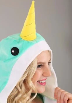Narwhal Onesie Costume For Adults -Halloween Costumes adult narwhal onesie costume alt 3