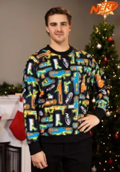 Adult Nerf Gun Sweater -Halloween Costumes adult nerf gun sweater alt 3