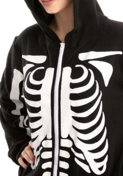 Adult Skeleton Hooded Onesie -Halloween Costumes adult onesies hooded skeleton alt 8