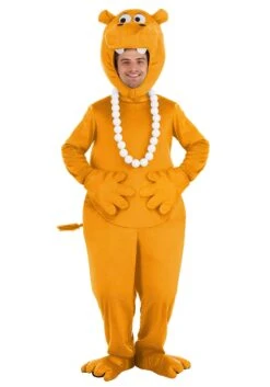 Hasbro Orange Hungry Hungry Hippos Costume For Adults -Halloween Costumes adult orange hungry hungry hippos costume alt 9