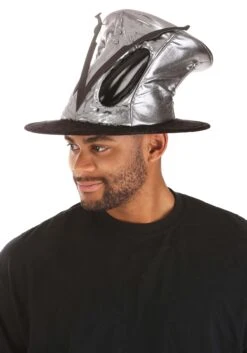 Silver Ovo Top Hat For Adults 12 Silver Ovo Top Hat For Adults -Halloween Costumes adult ovo top hat alt 2