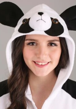 Panda Onesie Costume For Adults -Halloween Costumes adult panda onesie costume alt 3