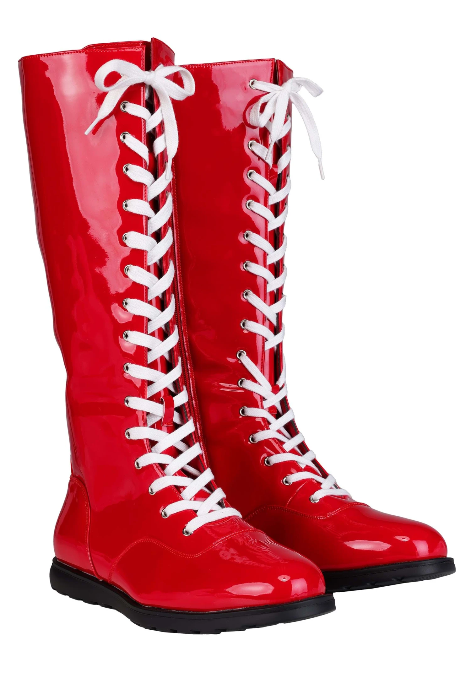 Patent Red Wrestling Adult Costume Boots 4 Patent Red Wrestling Adult Costume Boots - Image 2