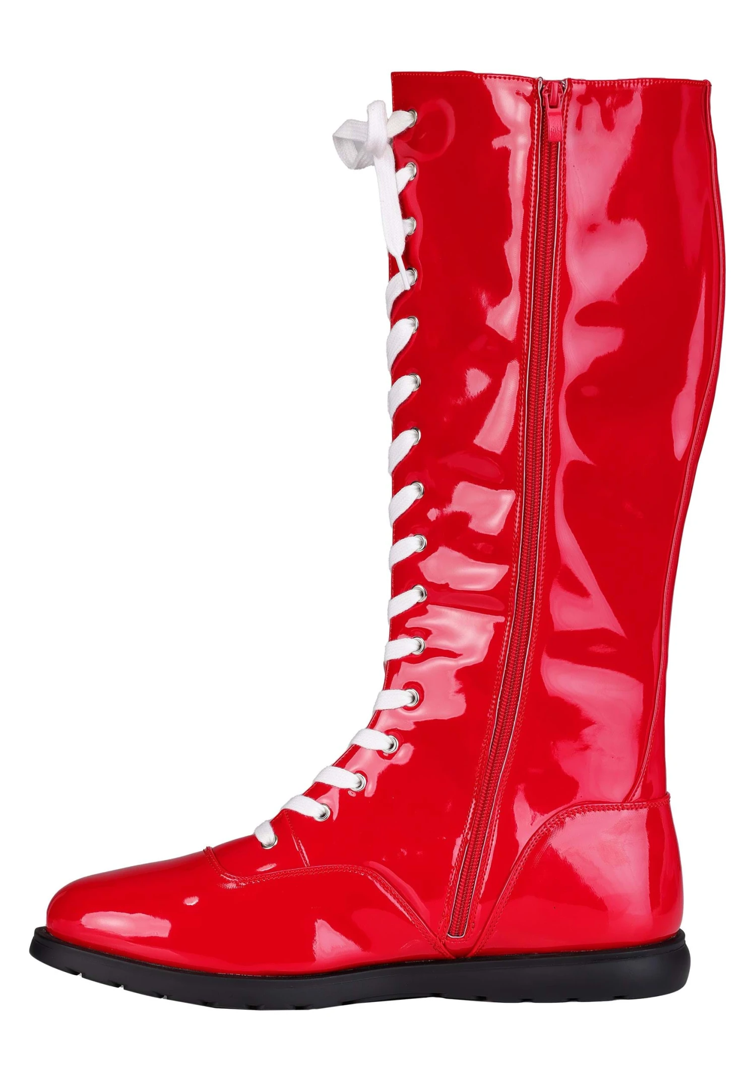 Patent Red Wrestling Adult Costume Boots 7 Patent Red Wrestling Adult Costume Boots - Image 5