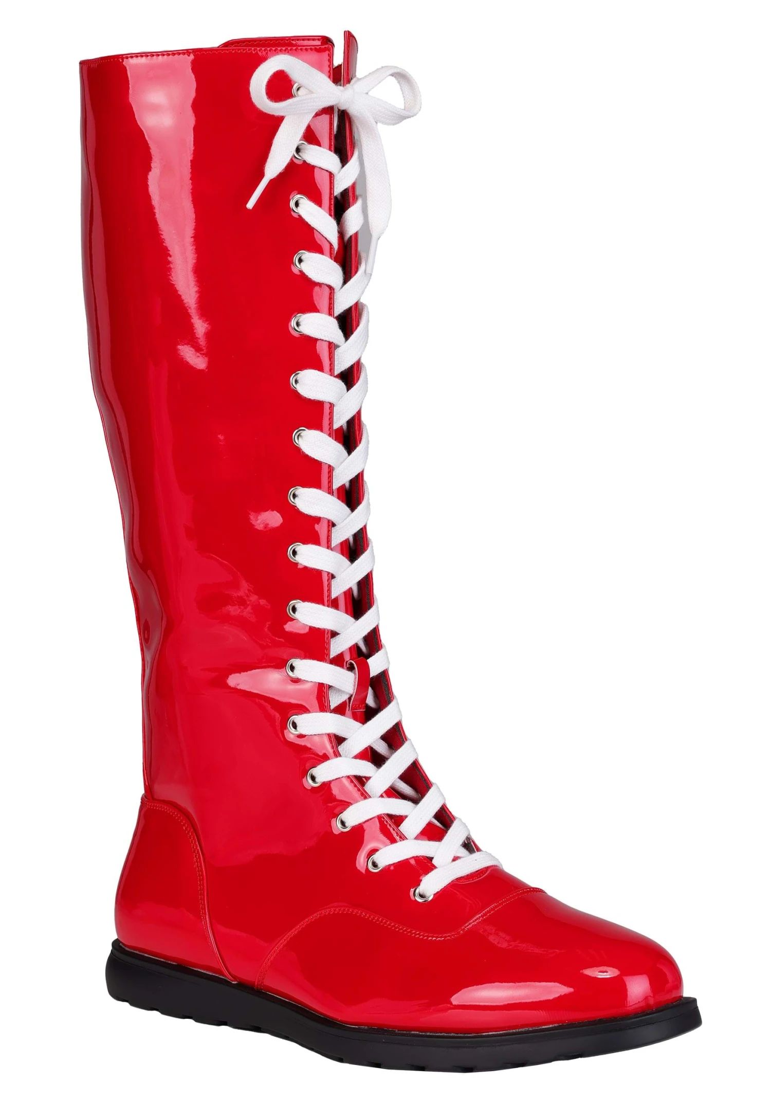 Patent Red Wrestling Adult Costume Boots 3 Patent Red Wrestling Adult Costume Boots