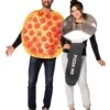Pepperoni Pizza And Pizza Cutter Couples Costume For Adults -Halloween Costumes adult pepperoni pizza and pizza cutter couples cos