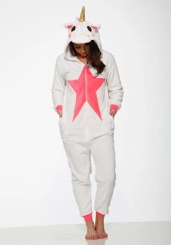Pink Star Alicorn Onesie For Women 6 Pink Star Alicorn Onesie For Women -Halloween Costumes adult pink star alicorn onesie alt 1