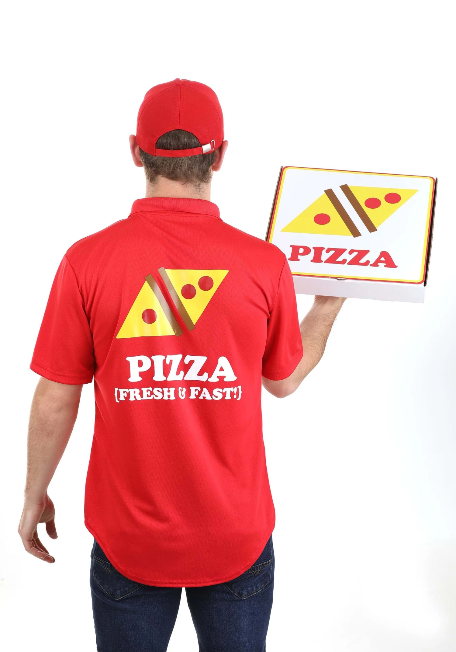 Pizza Delivery Guy Adult Costume With Box 6 Pizza Delivery Guy Adult Costume With Box - Image 4