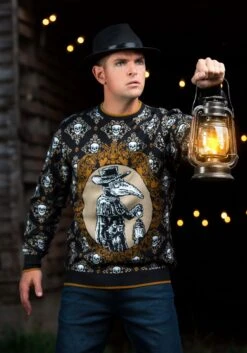 Plague Doctor Halloween Sweater For Adults