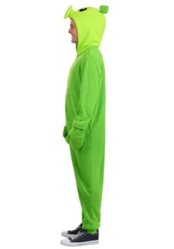 Adult Plants Vs Zombies Peashooter Onesie Costume -Halloween Costumes adult plants vs zombies peashooter onesie costume alt 2