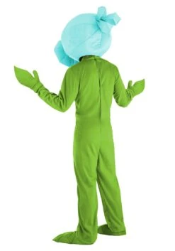 Plants Vs Zombies Snow Pea Costume Jumpsuit For Adults -Halloween Costumes adult plants vs zombies snow pea costume jumpsuit alt 1