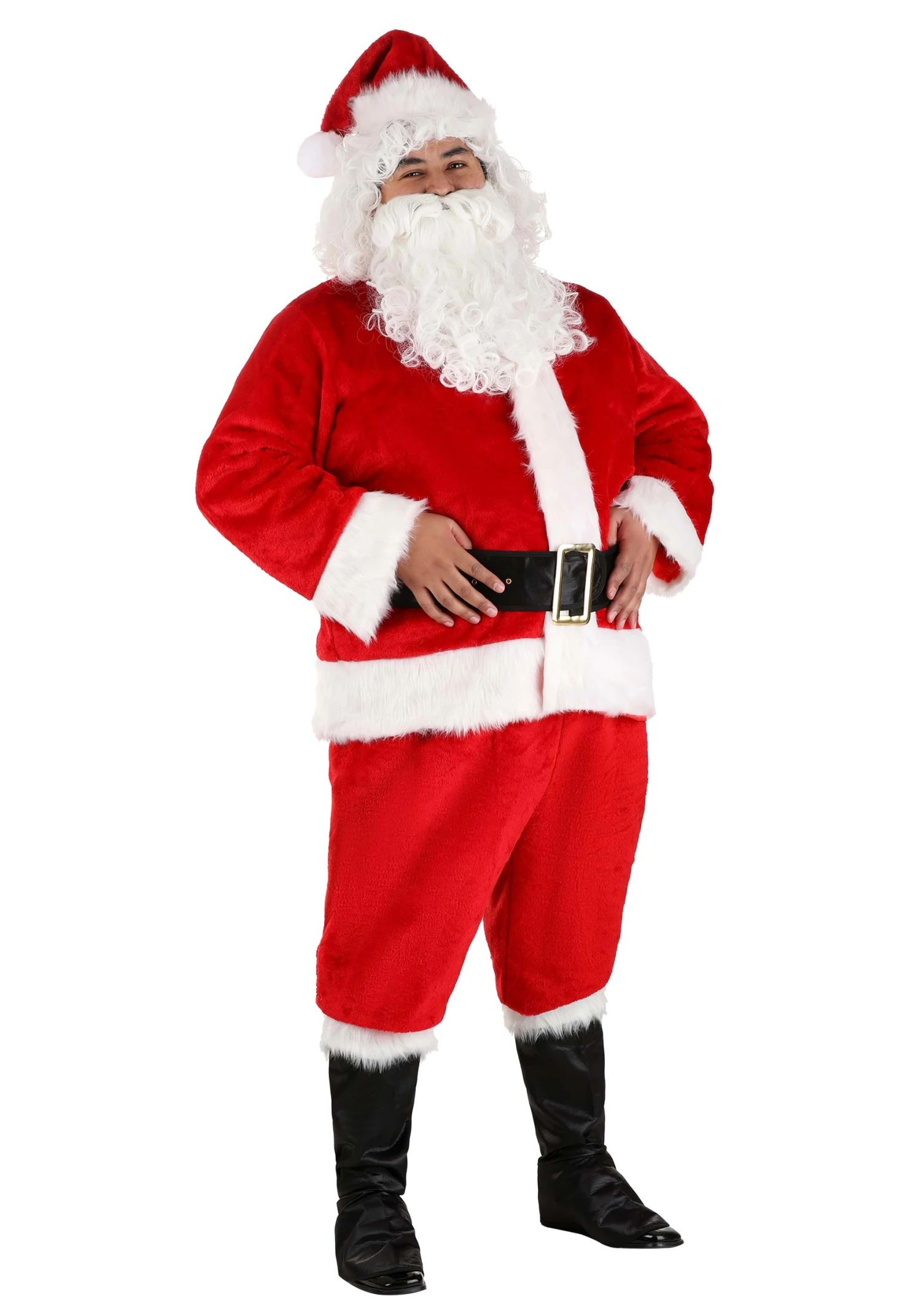 Men's Plus Size Santa Costume 3 Men's Plus Size Santa Costume
