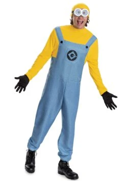 Plus Size Despicable Me Minion Adult Costume -Halloween Costumes adult plus size minion costume alt 4