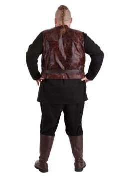 Plus Size Vikings Bjorn Ironside Men's Costume -Halloween Costumes adult plus vikings bjorn ironside costume alt 5