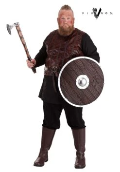 Plus Size Vikings Bjorn Ironside Men's Costume -Halloween Costumes adult plus vikings bjorn ironside costume alt 6