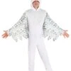 Plush White Owl Costume For Adults -Halloween Costumes adult plush white owl costume