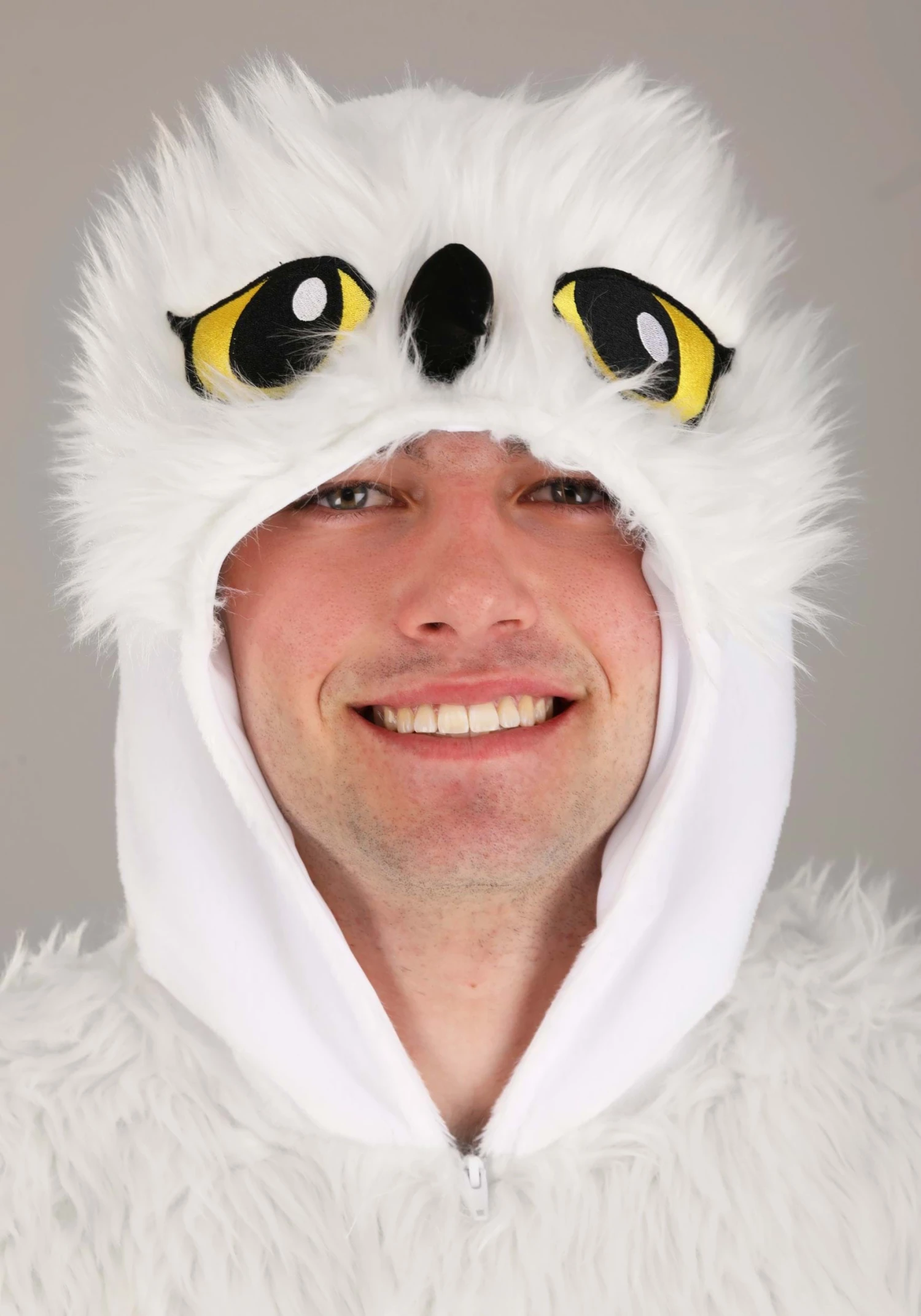 Plush White Owl Costume For Adults 4 Plush White Owl Costume For Adults - Image 2